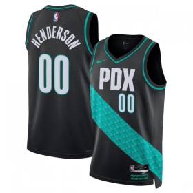 Maillot Homme Portland Trail Blazers Scoot Henderson 2025-26 Nike City Edition Noir Swingman